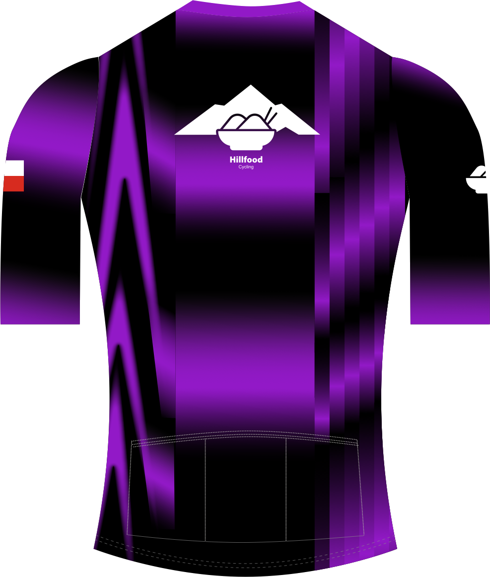 Maillot Hillfood Cycling, vista posterior